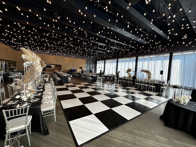 15x15 Dance Floor Rental - Black And White