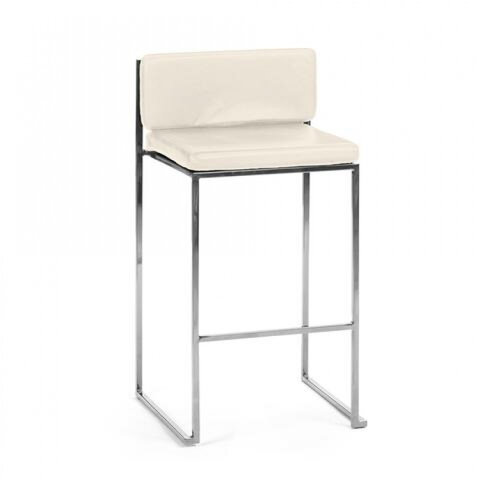 Bar Stool - White Cushion - Paramount Gold Frame